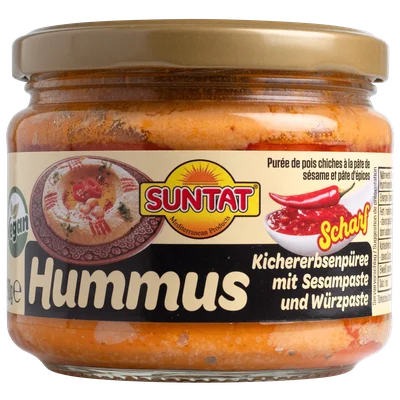 Suntat Hummus met sambal (pikant) Pot 290 g
