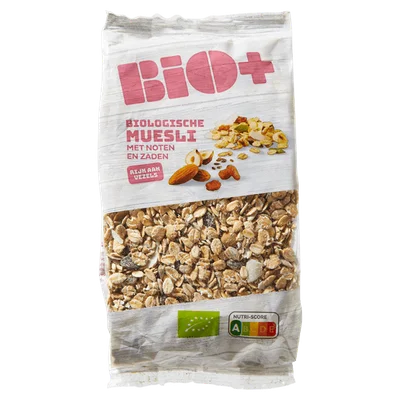 BIO+ Muesli noten en zaden Zak 450 g