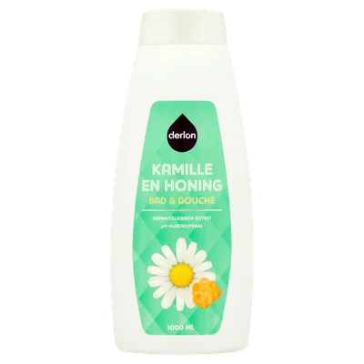 Derlon Bad en douchegel kamille en honing Fles 1000 ml