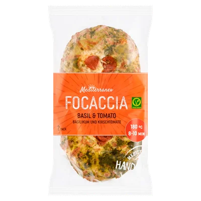 Mediterraneo Focaccia basilicum, kaas &amp; tomaat Wikkel 2 st