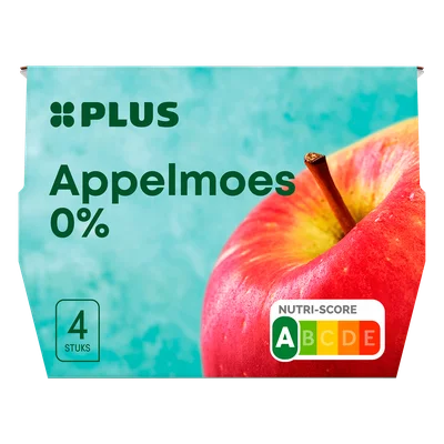 PLUS Appelmoes 0% 4-pack Set 400 g