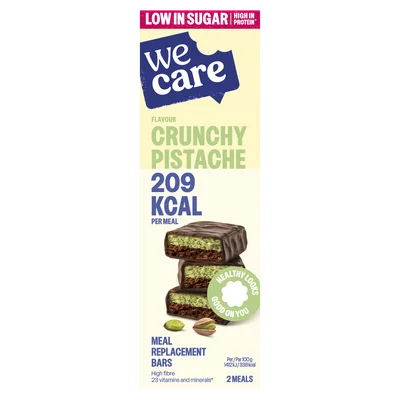 WeCare Mr. Bars chocoladereep pistache Doos 124 g