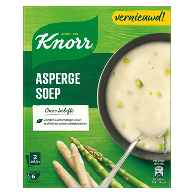 Knorr Dubbelpak Soepmix Asperge-Créme Doos 98 g