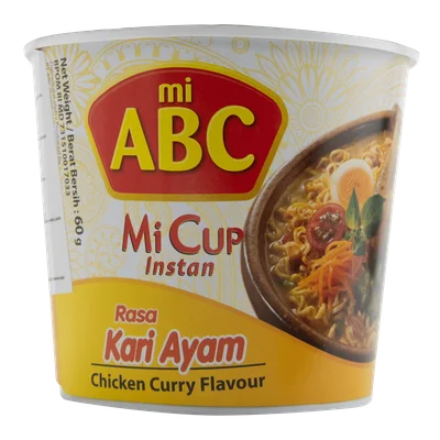Abc Chicken curry noodles cup Beker 60 g
