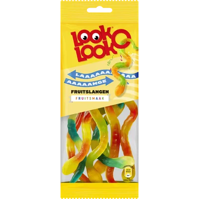 Look o Look Lange fruitslangen Zak 140 g