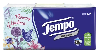 Tempo Zakdoekjes mini 4 laags Zak 9 st