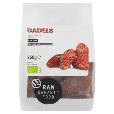 Raw Organic Food Dadels biologisch Zak 250 g