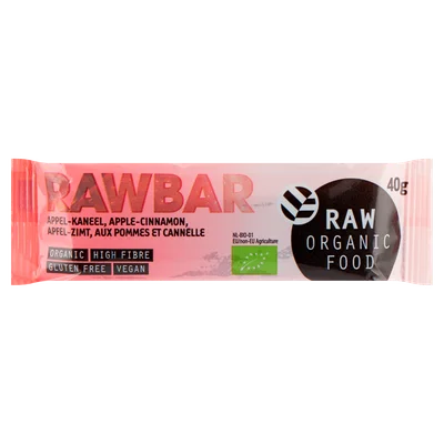 Raw Organic Food Bar apple-cinnamon Wikkel 40 g