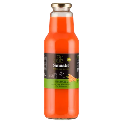Smaakt Wortelsap biologisch Fles 750 ml