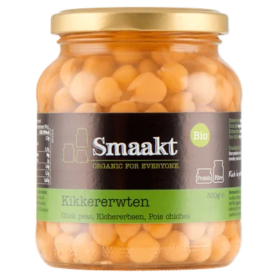 Smaakt Kikkererwten bio Pot 370 ml
