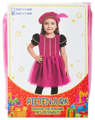 Neutraal Pietenpakje meisje 3-5 jaar Zakje 1 st