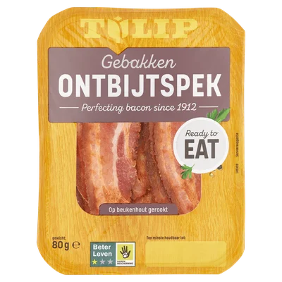 Tulip Gebakken ontbijtspek Tray 80 g