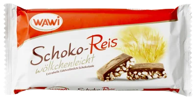 Wawi Tablet gepofte rijst met melkchocolade Pak 100 g