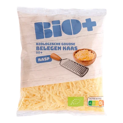BIO+ Geraspte kaas belegen 50+ Zak 150 g
