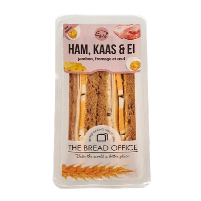 The Bread Office Sandwich Ham, kaas, ei Tray 160 g