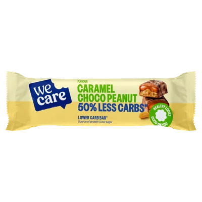 WeCare Caramel chocolate peanut Krimp 35 g