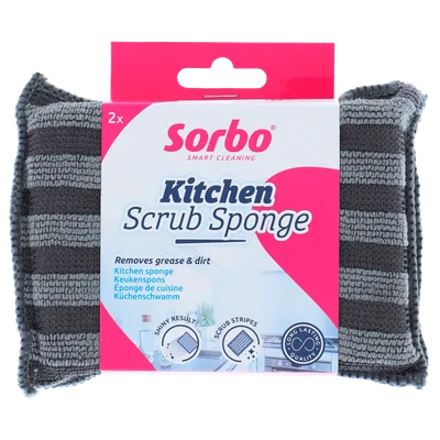 Sorbo Kitchen Scrub Sponge 2-in-1 Kaart 2 st