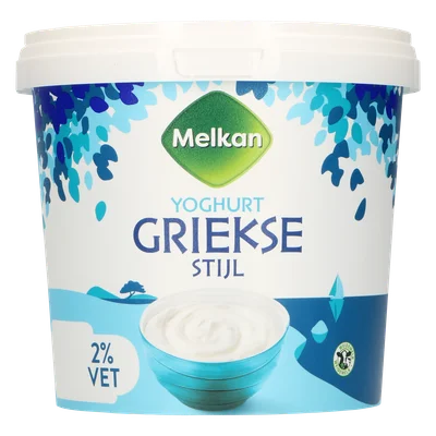 Melkan yoghurt Griekse stijl 2% Emmer 1 kg