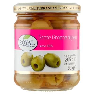 Royal Grote Groene olijven Pot 201 g