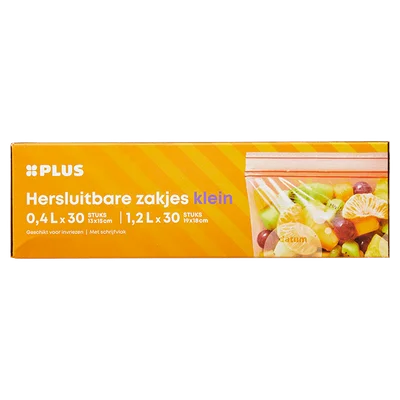 PLUS Hersluitbare zakjes klein Doos 60 st