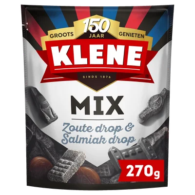 Klene Zoute &amp; Salmiakmix Zak 270 g