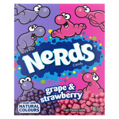 Wonka Nerds grape &amp; strawberry Doos 46 g