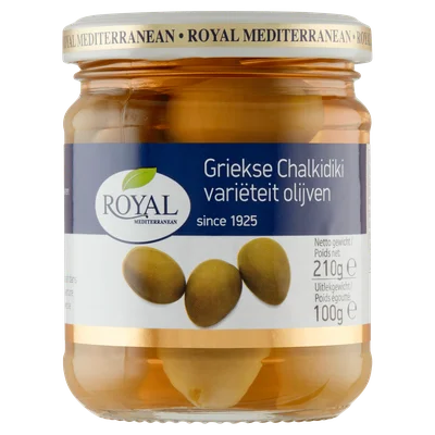 Royal Griekse Chalkidiki olijven Pot 193 g
