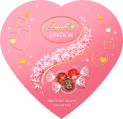 Lindt Lindor Hart Assorted Pink Doos 160 g