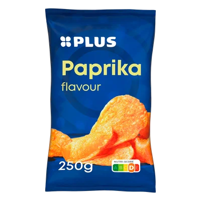 PLUS Chips paprika Zak 250 g