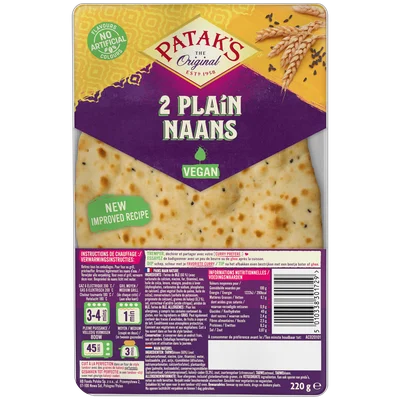 Patak's Naan Naturel Zakje 220 g