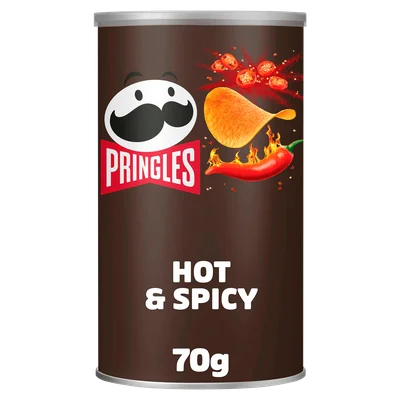Pringles Chips Hot &amp; Spicy Koker 70 g