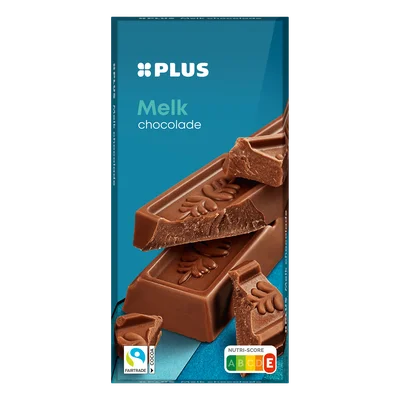 PLUS Chocoladereep melk Fairtrade Doos 200 g