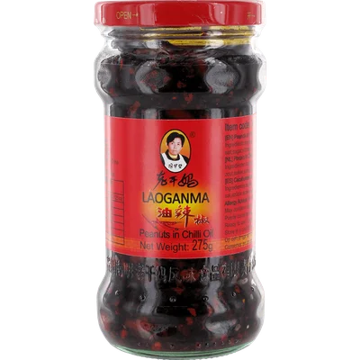 Laoganma pinda's in chili olie Pot 275 g