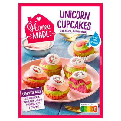 Homemade Unicorn cupcake bakmix Doos 260 g