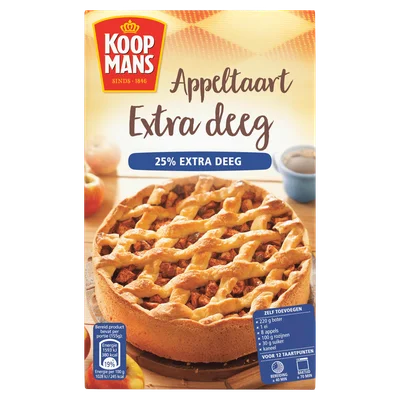 Koopmans Appeltaart extra deeg bakmix Pak 550 g