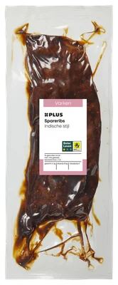 PLUS Spareribs Indische stijl 600 gram