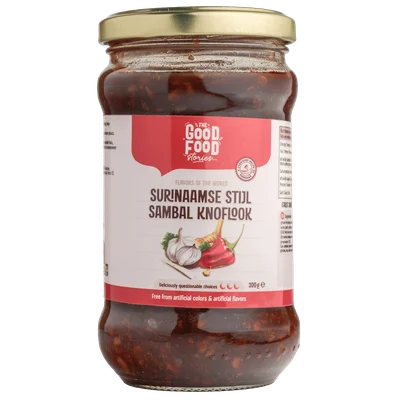 The GoodFood Stories Surinaamse sambal knoflook Pot 300 g