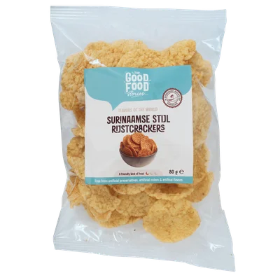 The GoodFood Stories Surinamese Rice Crackers Zak 80 g