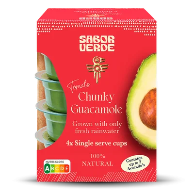 Sabor Verde Chunky Guacamole Tomato kuipje Doos 228 g