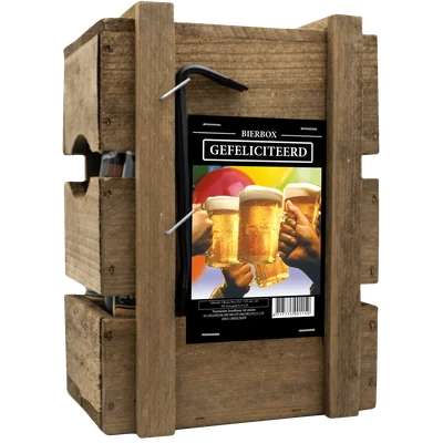 MULTI CADEAU Bierbox Gefeliciteerd Set 1250 ml