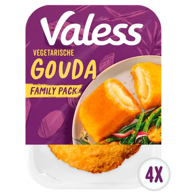 Valess Gouda schnitzel grootverpakking Krimp 360 g