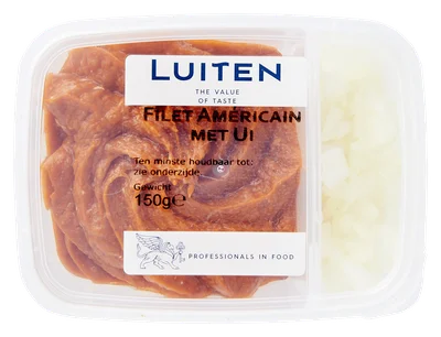 Luiten Filet Americain met ui Bakje 150 g