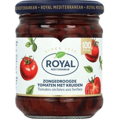 Royal Zongedroogde tomaten met kruiden Bus 193 g