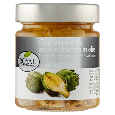 Royal Gemarineerde artisjokken in olie Pot 210 g