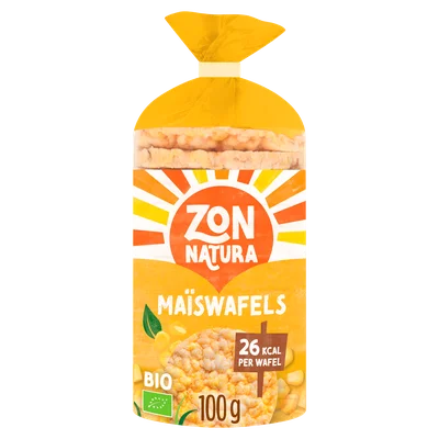 Zonnatura Wafel popcorn ekologisch Zak 100 g