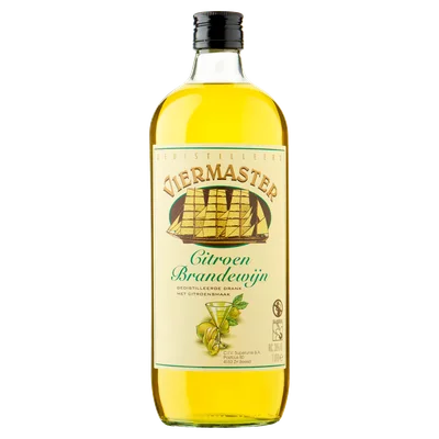 Viermaster Citroen Brandewijn Fles 1000 ml