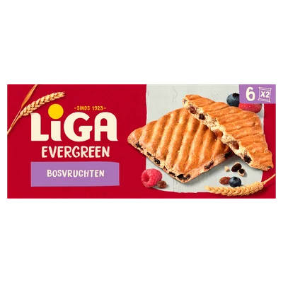 Liga EverGreen Koekjes Bosvruchten Pak 250 g