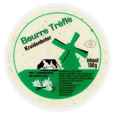Jacques Beurre trefle kruidenboter Kuipje 100 g