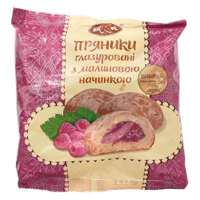 KBV Glazed Gingerbread Raspb Zak 190 g