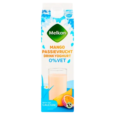 Melkan Drink 0% vet mango-passievrucht Pak 1000 ml
